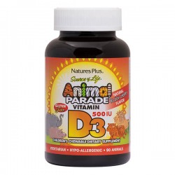 VITAMIN D3 500 IU ANIMAL PARADE 90 chewable tabs ::NATURE'S PLUS::