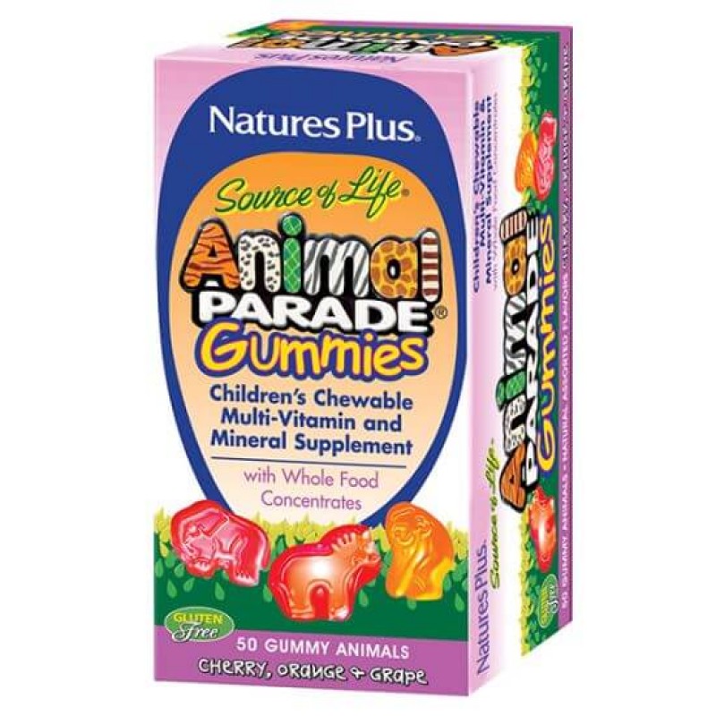 SOURCE OF LIFE ANIMAL PARADE GUMMIES MULTI-VITAMIN & MINERAL 50 gummies ::NATURE'S PLUS::