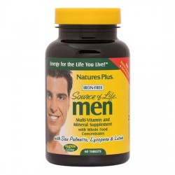 SOURCE OF LIFE MEN MULTI-VITAMIN & MINERAL 60tabs ::NATURE'S PLUS:: SOURCE OF LIFE MEN MULTI-VITAMIN & MINERAL 60tabs ::NATURE'S PLUS::