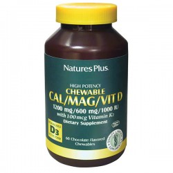 CAL/MAG/VIT D3/VIT K2 60 flavored chewables ::NATURE'S PLUS:: CAL/MAG/VIT D3/VIT K2 60 flavored chewables ::NATURE'S PLUS::