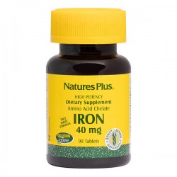 IRON AMINO ACID CHELATE 40mg 90tabs ::NATURE'S PLUS:: IRON AMINO ACID CHELATE 40mg 90tabs ::NATURE'S PLUS::