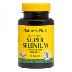 SUPER SELENIUM 200mcg with VITAMIN E 100 I.U. 90tabs ::NATURE'S PLUS::