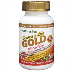 SOURCE OF LIFE GOLD MULTI-VITAMIN & MINERAL MINI TABS 180tabs ::NATURE'S PLUS:: SOURCE OF LIFE GOLD MULTI-VITAMIN & MINERAL MINI TABS 180tabs ::NATURE'S PLUS::