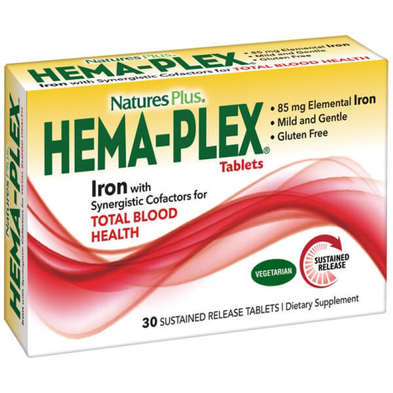 HEMA-PLEX (Αιματική Φόρμουλα) 30 sustained release tablets ::NATURE'S PLUS::