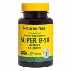 SUPER B-50 (BALANCED B-COMPLEX) 60 vegeterian caps ::NATURE'S PLUS::