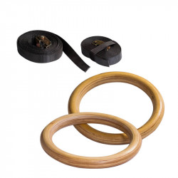 Κρίκοι Εξάσκησης Ξύλινοι ø28mm με Ιμάντες