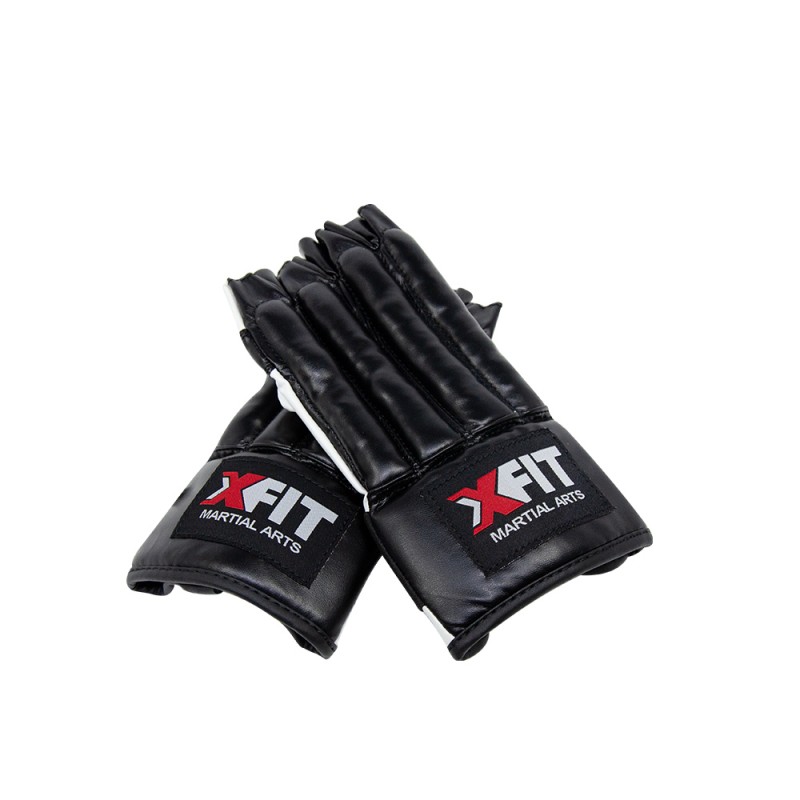 Γάντια Σάκου PU κοφτά Black/White (CFK-007) (X-Fit) - M