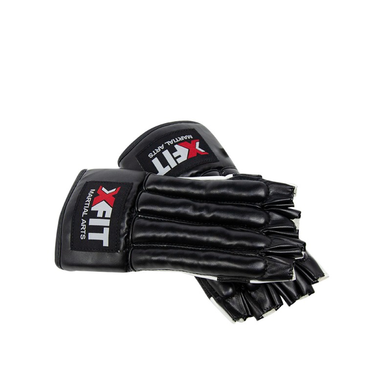 Γάντια Σάκου PU κοφτά Black/White (CFK-007) (X-Fit) - XL