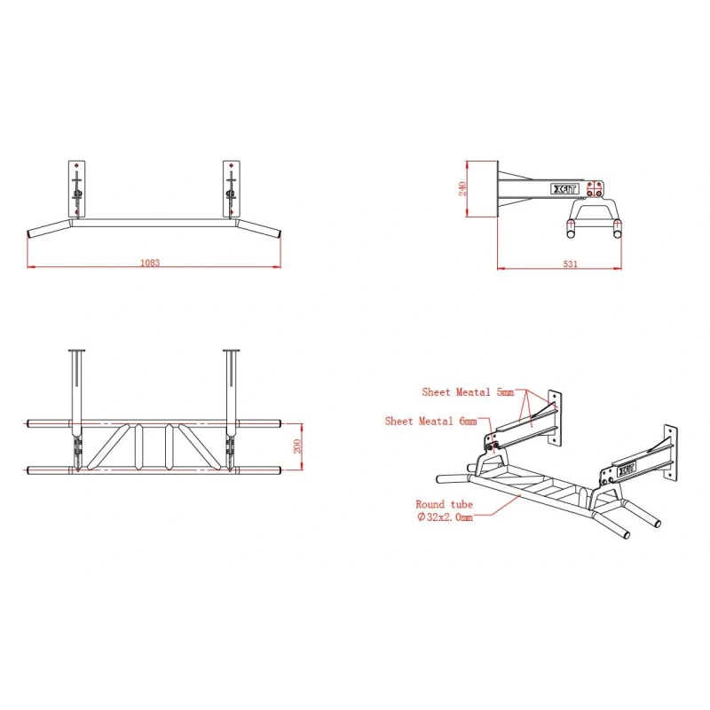 Wall Horizontal Bar (X-FIT)