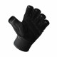 Gym Gloves With Wrist Wraps (X-FIT) - Black - XL
