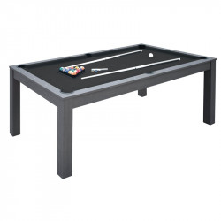 ΜΠΙΛΙΑΡΔΟ (MIAMI - G) grey oak 200x100cm