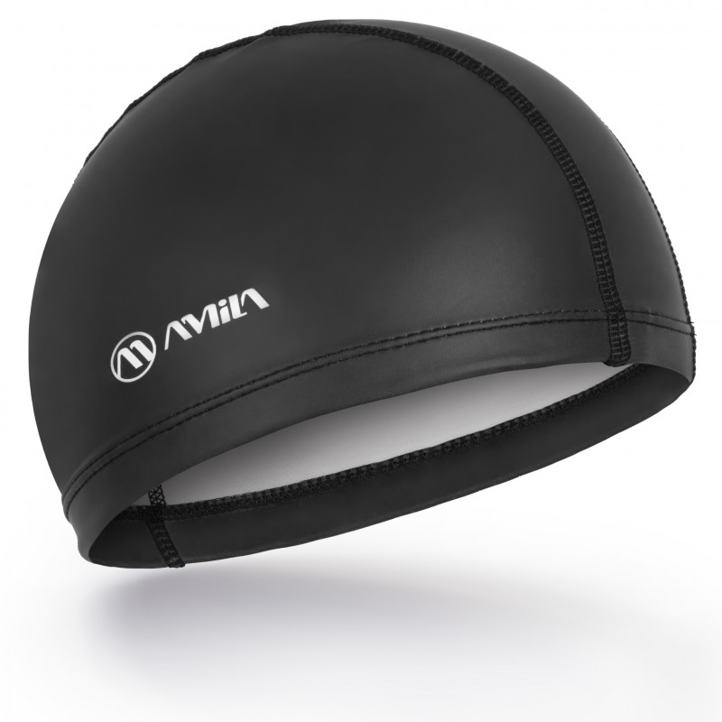Σκουφάκι Κολύμβησης AMILA Fabric Silicone Μαύρο Σκουφάκι Κολύμβησης AMILA Fabric Silicone Μαύρο