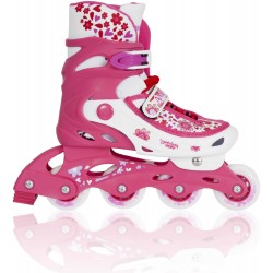 Πατίνια Inline 35-38 - Φούξια / Λευκό