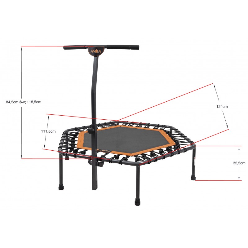Εξάγωνο Τραμπολίνο με Λαβή Στήριξης