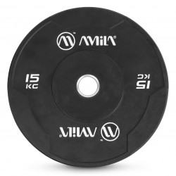Δίσκος AMILA Black W Bumper Slim 50mm 15Kg