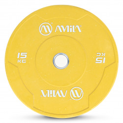 Δίσκος Color Bumper Plate Slim 50 mm 15 kg – Κίτρινο