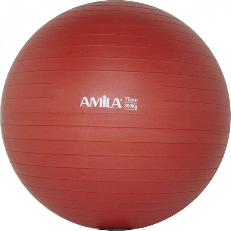 Μπάλα γυμναστικής AMILA GYMBALL 75cm Κόκκινη