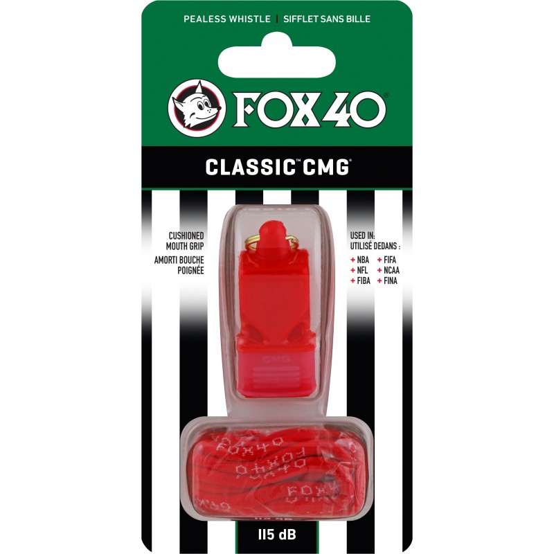 Σφυρίχτρα FOX40 Classic CMG Official Κόκκινη με Κορδόνι