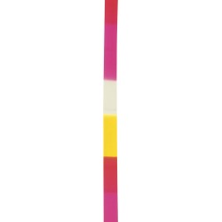 Κορδέλα Ρυθμικής Γυμναστικής 6m, Άσπρο-Ροζ-Κίτρινο
