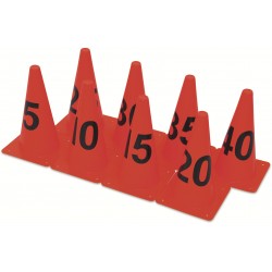 Κώνοι με Νούμερα Σετ 8τμχ Κόκκινοι