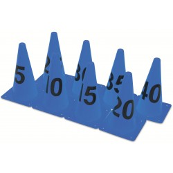 Κώνοι με Νούμερα Σετ 8τμχ Μπλε