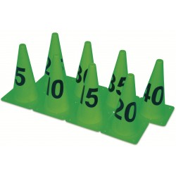 Κώνοι με Νούμερα Σετ 8τμχ Πράσινοι